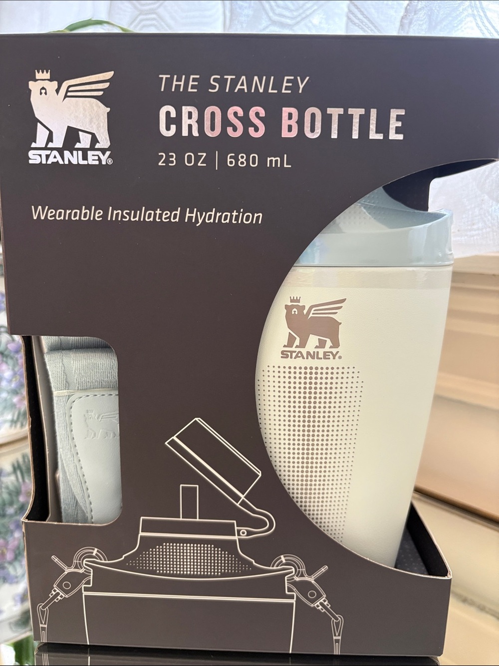 The Stanley Cross Bottle Travel Wearable Insulated Hydration New Color Ash
